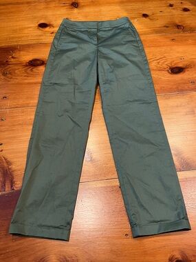 J CREW 2T Tall Green Kate Trousers